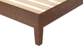Nix Twin Platform Bed Natural Twin Dark Brown Wood