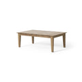 Acacia Wood Outdoor Coffee Table, Light Brown, 14'' H X 23.5'' W X 39.5'' L Brown Acacia Wood