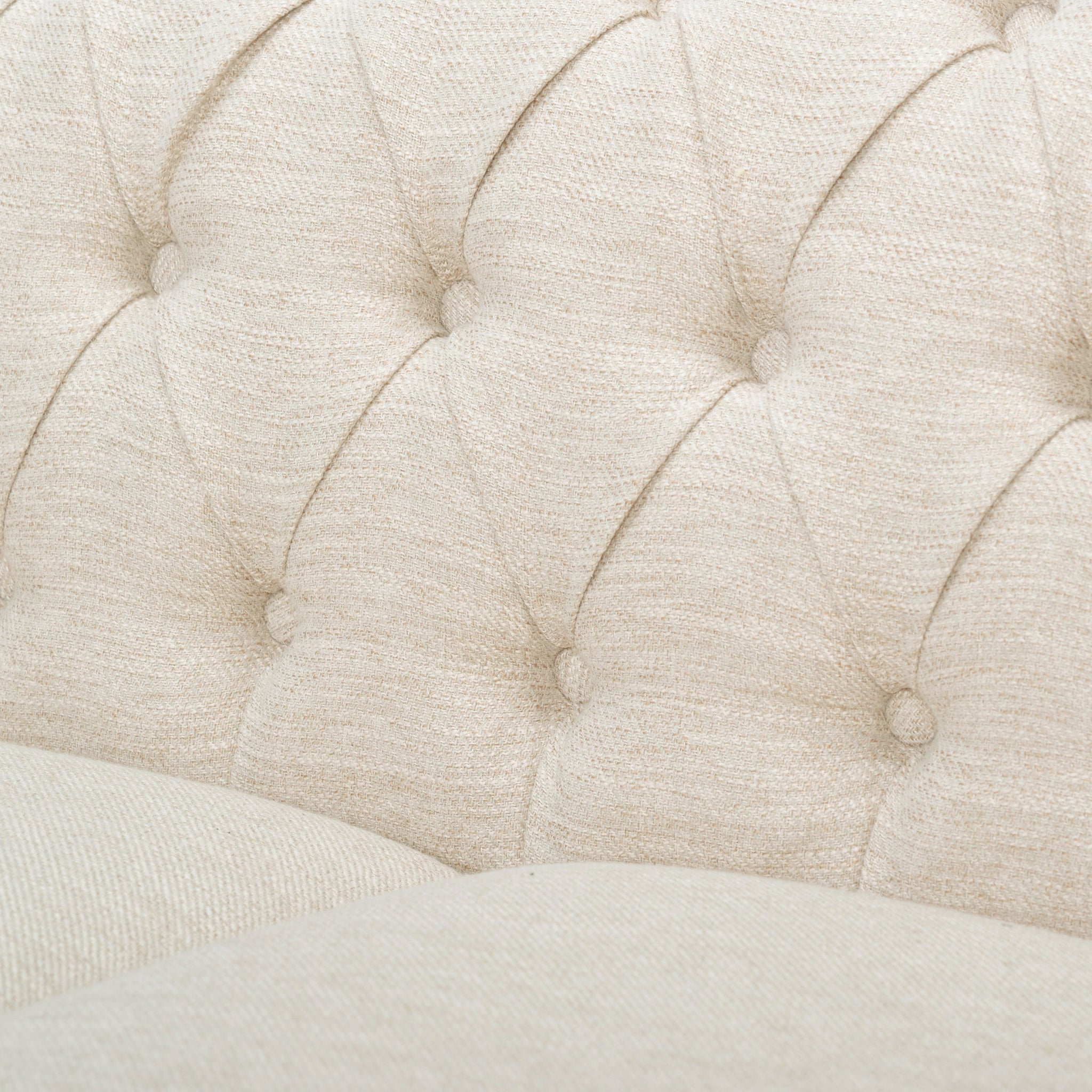 Sofa 3 Seater Beige Fabric