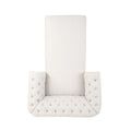 Chaise Lounge Beige Fabric