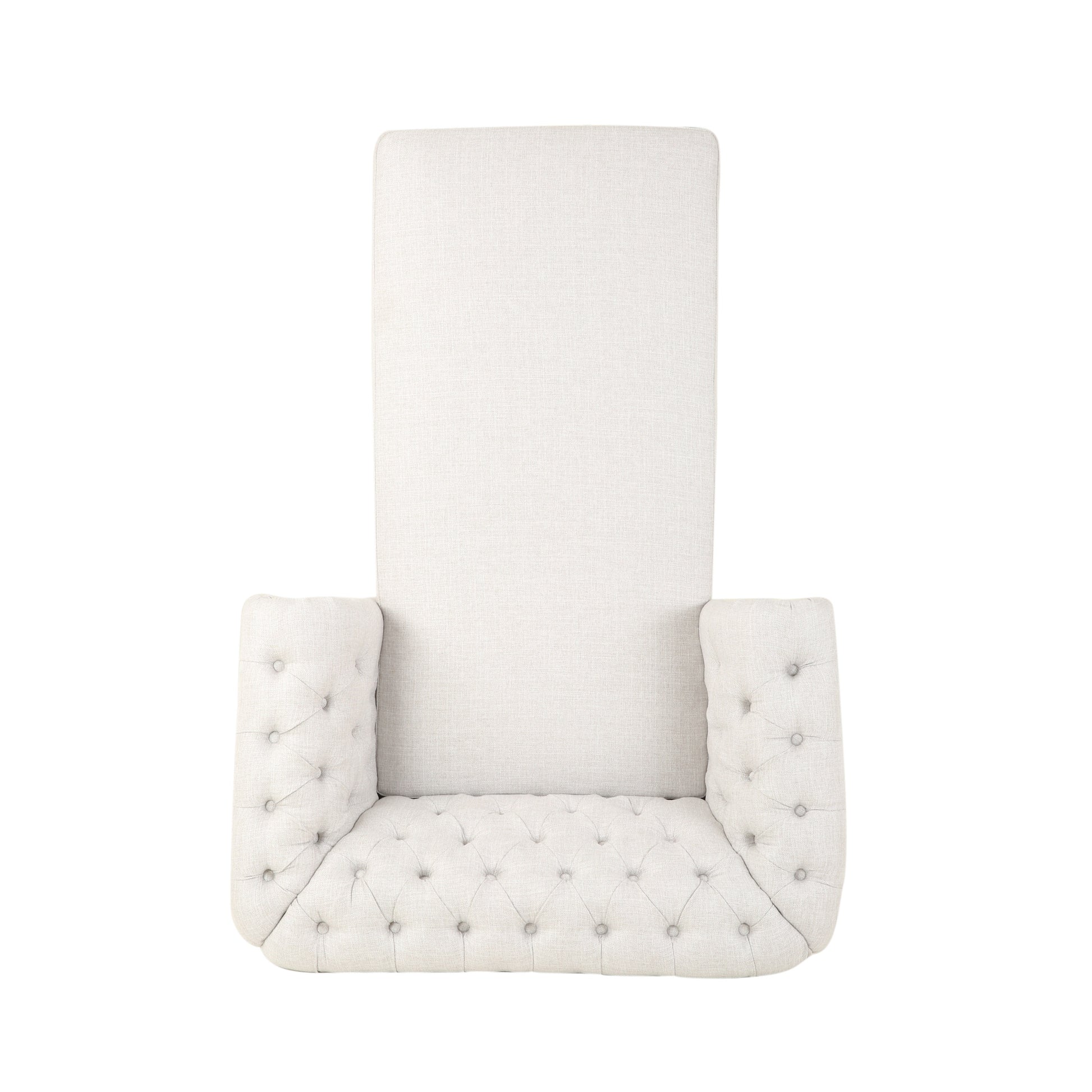 Chaise Lounge Beige Fabric