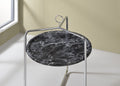 Miro Side Table Black Silver Black Iron