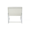 Wilmouth Roll Occassional Chair White Metal & Wood