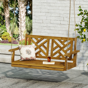 Alejandro Porch Swing Teak Wood Metal