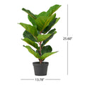 65Cm Artificial Fiddle Leaf Fig Tree Green Iron Plastic