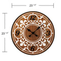 Aprille Round Wall Clock Natural Mdf