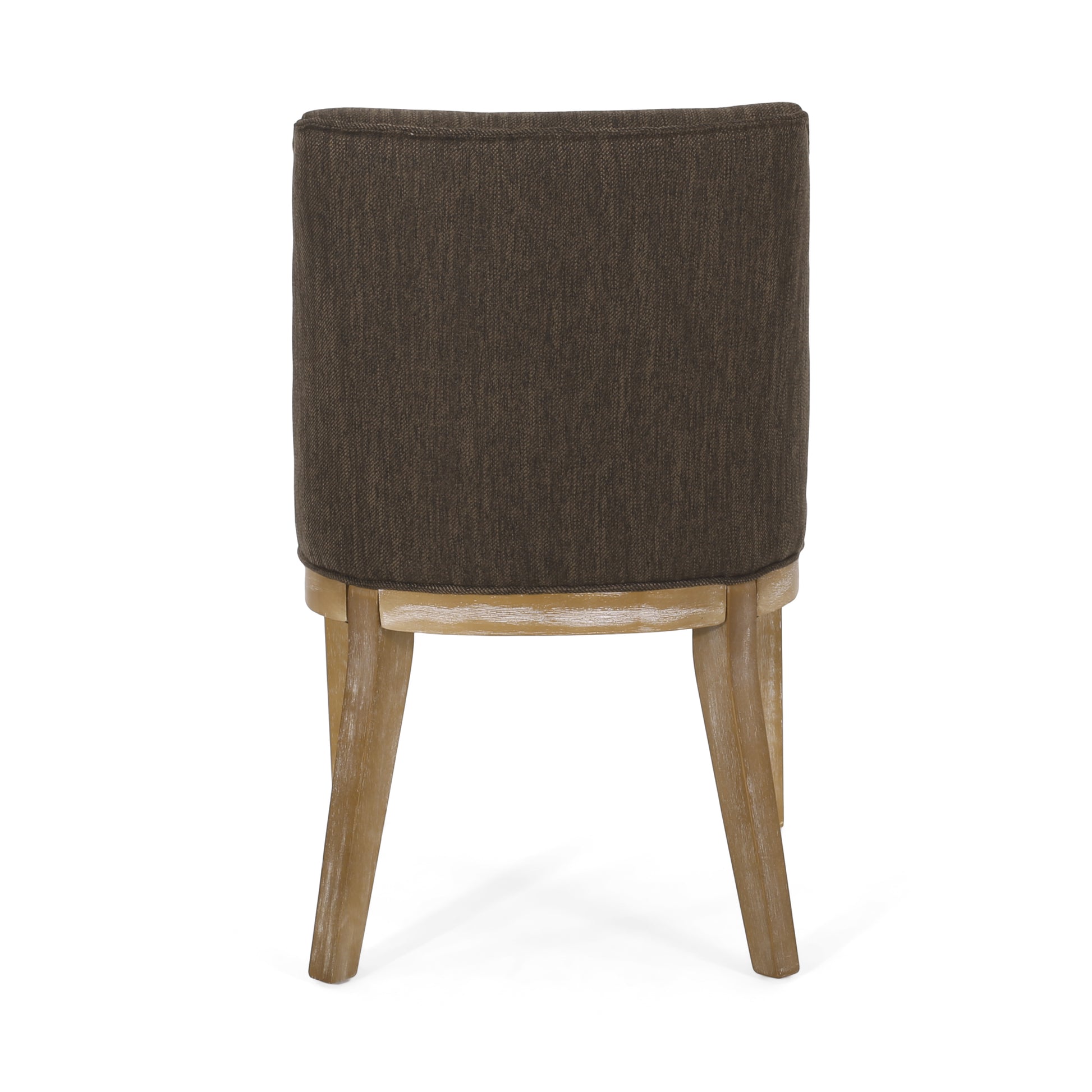 Dining Chair Mp2 Set Of 2 Brown Fabric