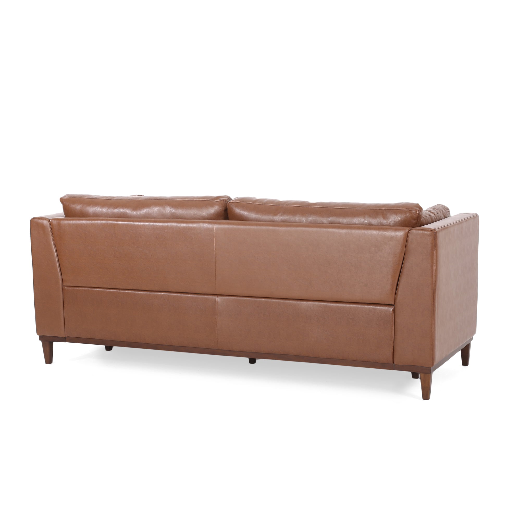 3 Seater Sofa Light Brown Pu