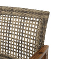 Hampton Wood Wicker Seat Natural Grey Acacia Wood