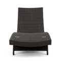 Salem Pe Wicker Chaise Lounge Brown Multi Rattan