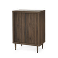 Nordic 4 Drawer Chest Walnut Mdf