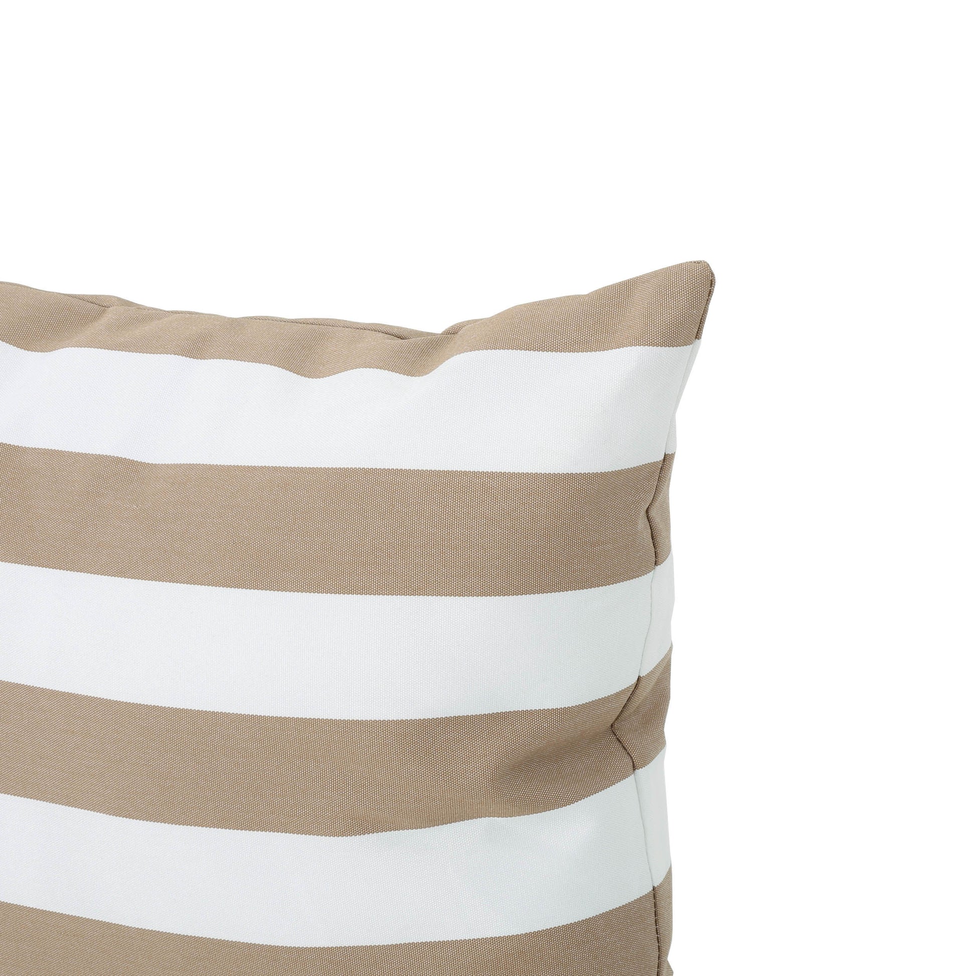 Coronado Stripe Square Pillow Set Of 2 Brown Fabric