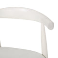 Dining Chair Set Of 2 White Fabric