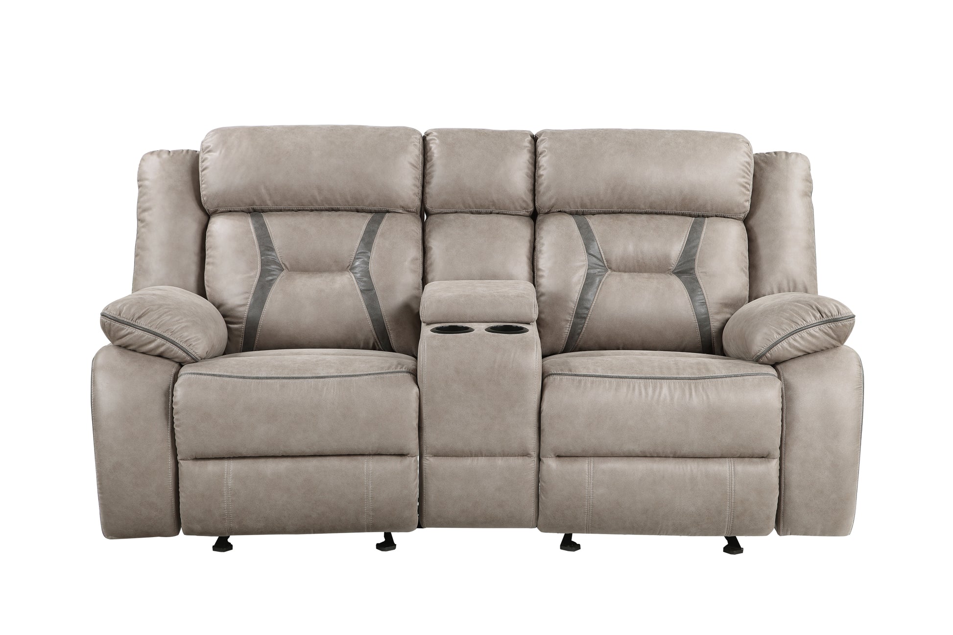 Tyson 3 Piece Living Room Set Dark Gray Dark Gray Faux Leather