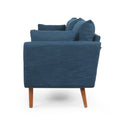 3 Seater Sofa Navy Blue Fabric