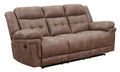 Anastasia Recliner Sofa Cocoa Brown Wood 3 Seat