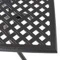Cayman Arch Mesh I 39In Sq Table Black Aluminium