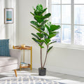 150Cm Artificial Fiddle Leaf Fig Tree Green Iron Plastic