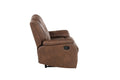 Katrine Pu Manual Reclining Loveseat Chestnut Brown Chestnut Fabric 2 Seat