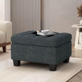 Sectional Ottoman Charcoal Fabric