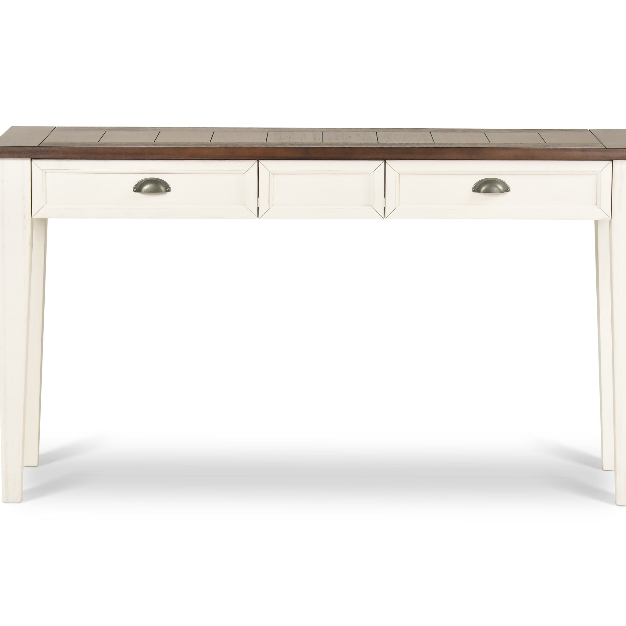 Cayla Sofa Table Dark Oak White Wood