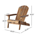 Malibu Adirondack Chair Natural Stained Acacia Wood