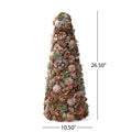 Pine Cone Table Top Tree Natural White Foam