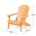 Malibu Adirondack Chair Tangerine Acacia Wood