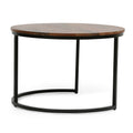 Coffee Table S 3 Black Natural Wood