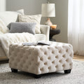 Ottoman Ivory Velvet