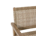 Outdoor Wicker And Acacia Wood Loveseat, Light Multibrown And Light Brown, 34'' H X 46.5'' W X 27.25'' D Brown Acacia Wood