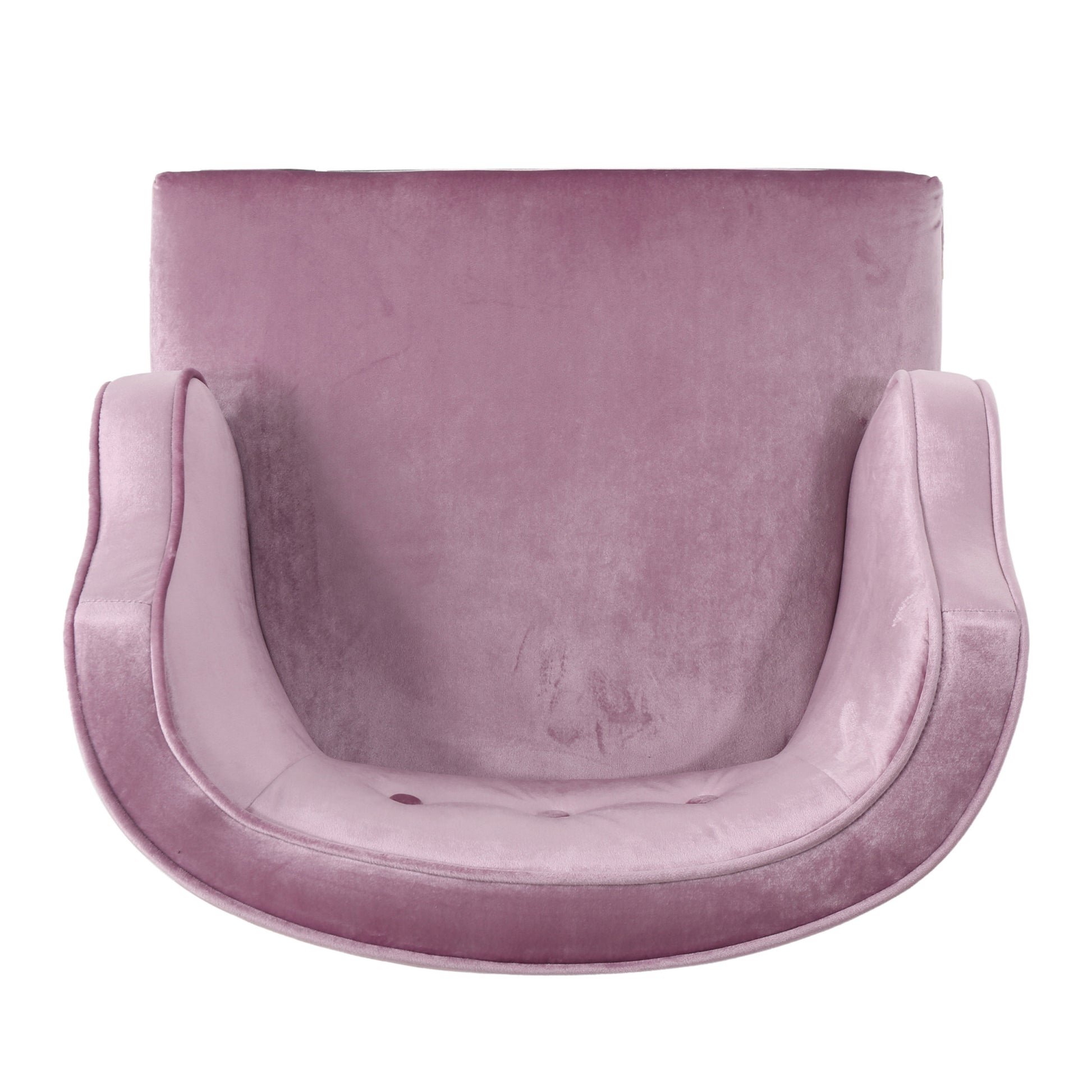 Michaela Mid Century Velvet Tufted Accent Chair, Light Lavender Lavender Purple Velvet