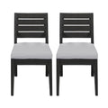 Nestor Armless Dining Chair Light Grey Acacia Wood