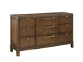 Milan Dresser And Mirror Dark Brown Dark Brown Wood