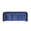 Sofa 3 Seater Blue Velvet