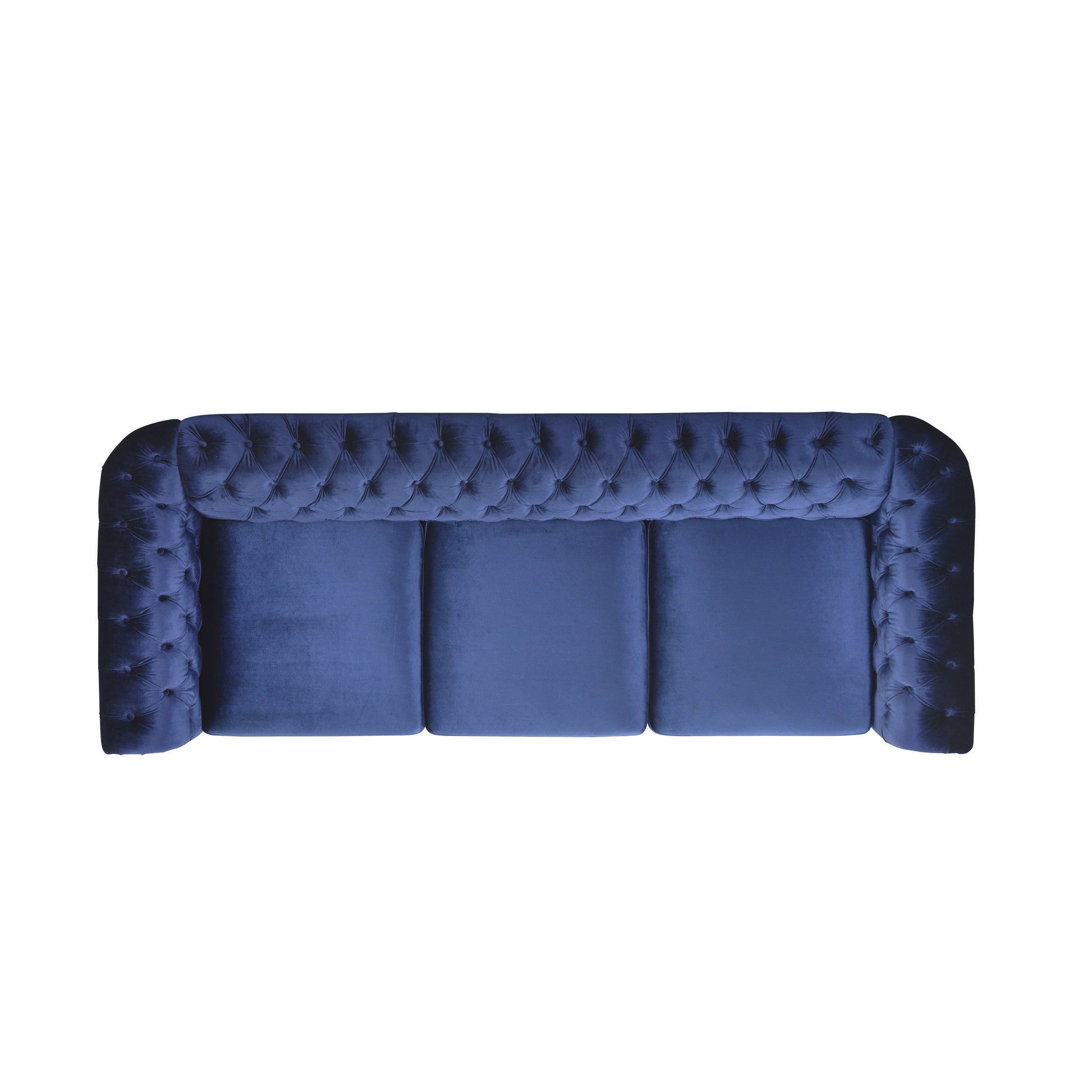 Sofa 3 Seater Blue Velvet