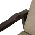 24.75'' Wide Wood Hand Manual Club Recliner Sand Fabric