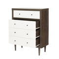 Nordic 4 Drawer Chest Walnut Mdf