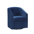 Arlo Upholstered Dining Or Accent Chair Indigo Blue Wood