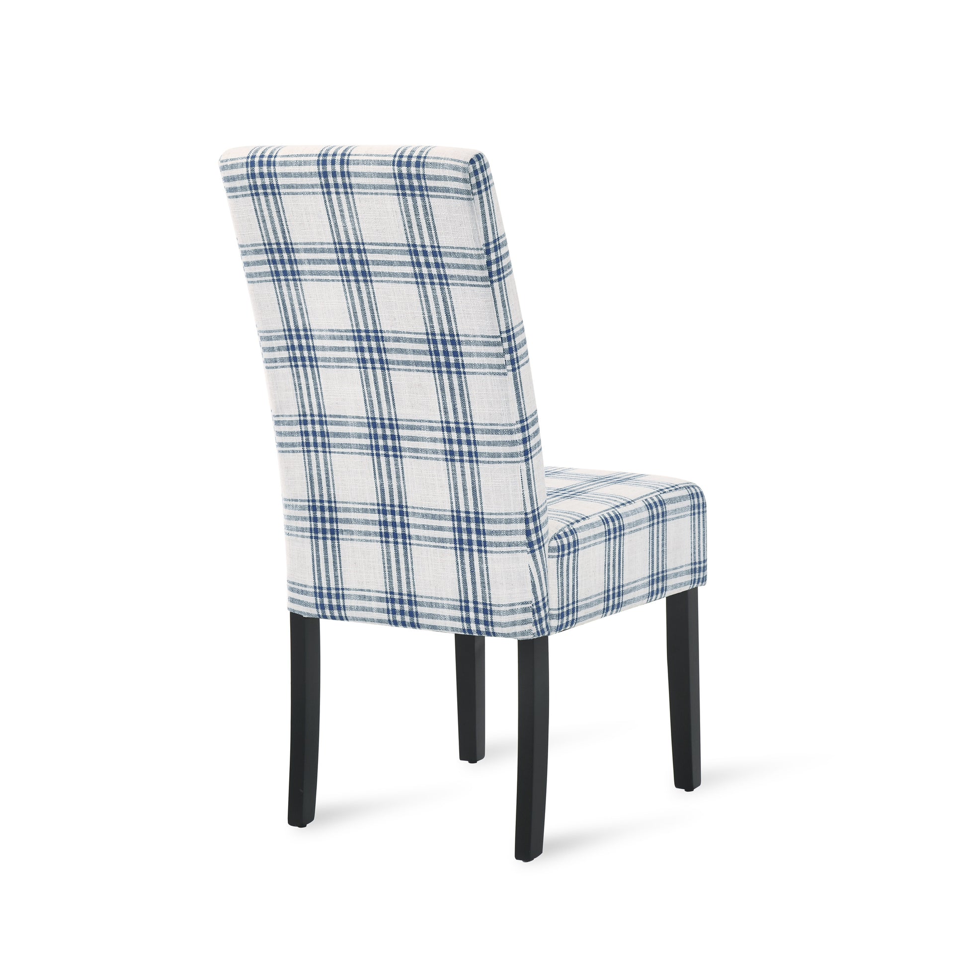 Dining Chair Blue Cream Fabric