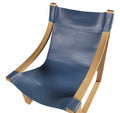 Lima Cobalt Leather Sling Blue Blue Wood