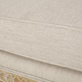 Club Chair Beige Brown Fabric