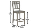 Toscana Counter Chair Set Of 2 Dark Gray Dark Gray Wood
