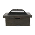 Mgo 29 Square Wood Burning Fire Pit Grey Magnesium Oxide