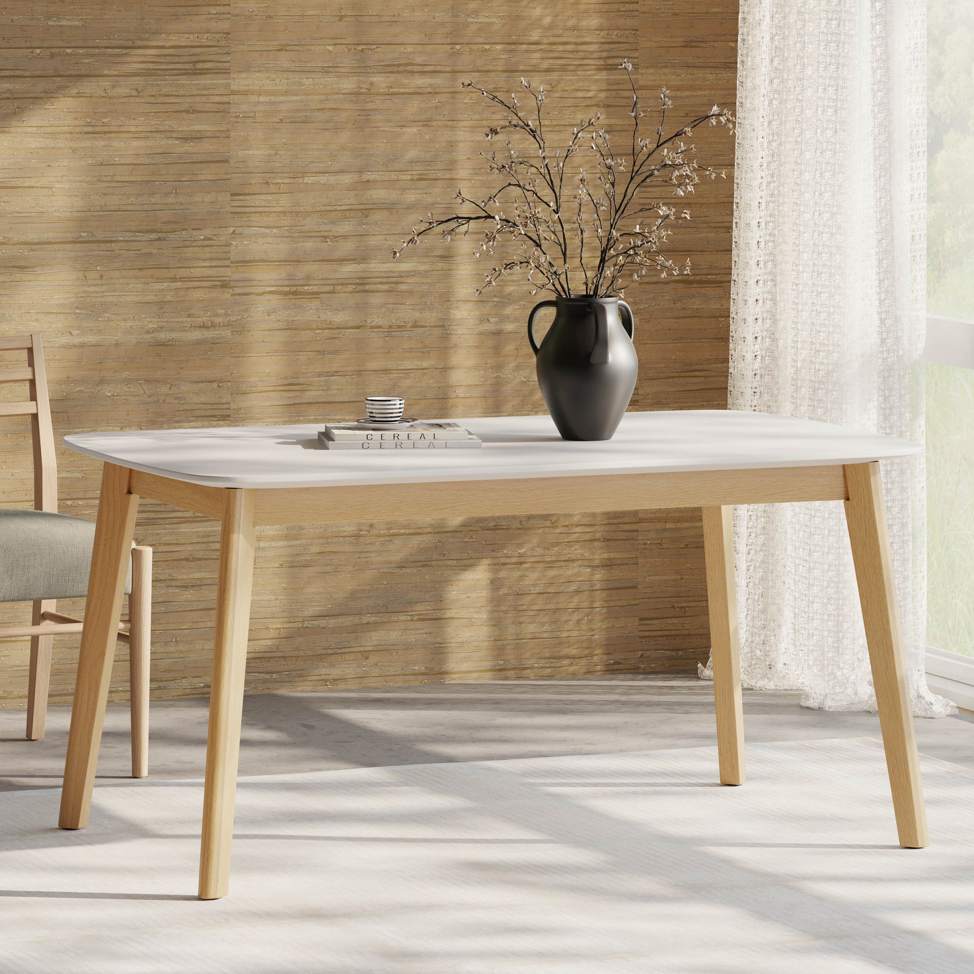 Dining Table White Oak Mdf