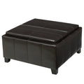 Mansfield Ottoman Brown Pu