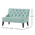 Nicole Kd Settee Light Blue Fabric