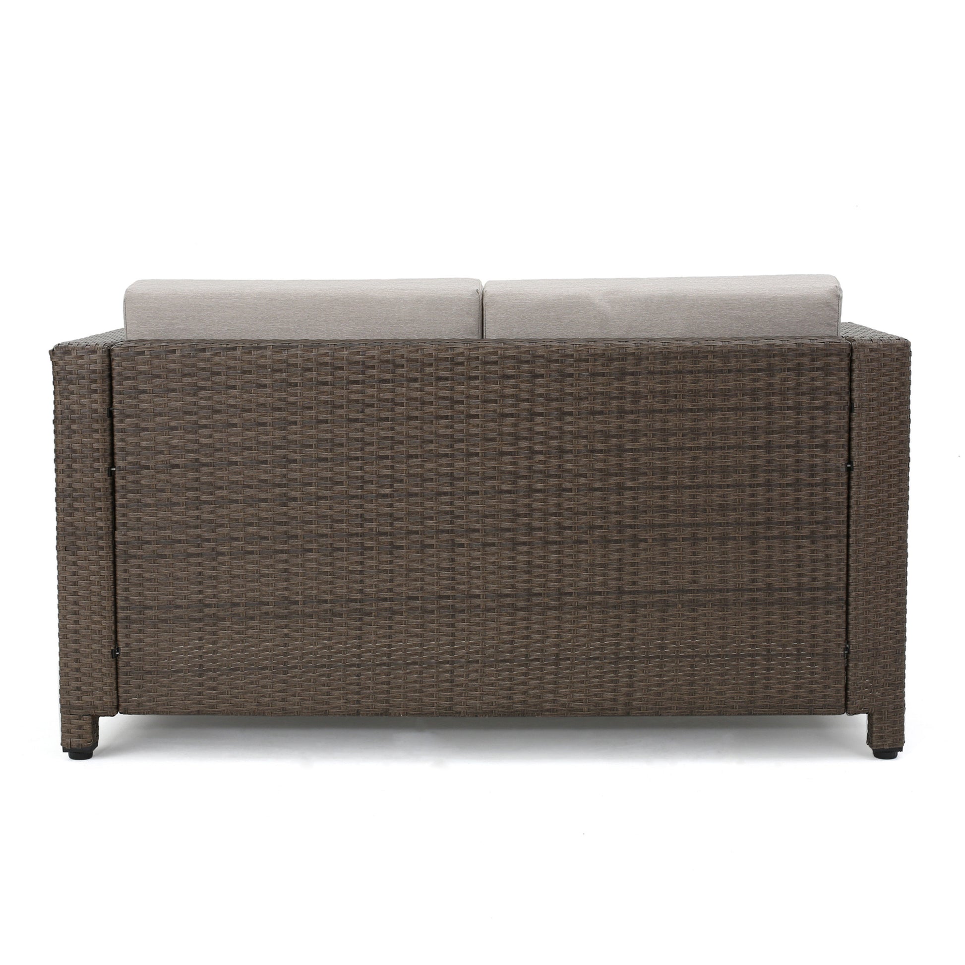 Puerta 4Pc Set Brown Rattan Waterproof Fabric