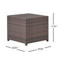 Lido 3Pc Table Set Brown Multi Rattan