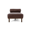 Chaise Lounge Dark Brown Pu